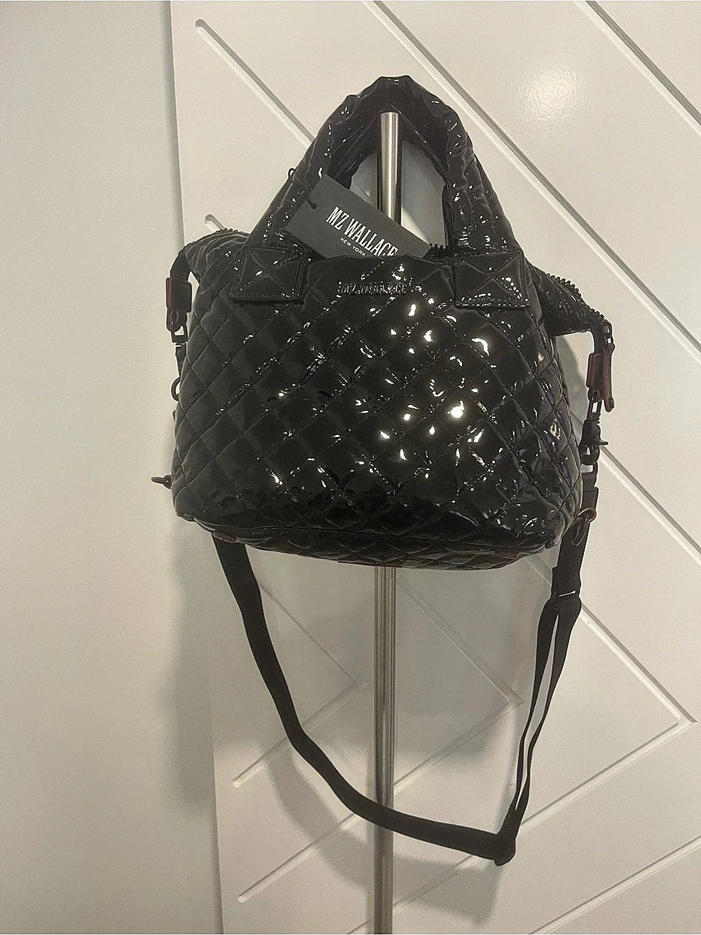 MZ WALLACE Small Metro Tote Deluxe Shoulder Bag Black